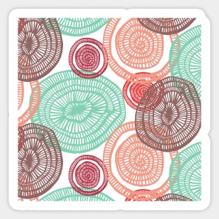 circle doodle pattern Sticker